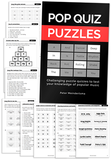 Pop music puzzles quiz book by Peter Meindertsma